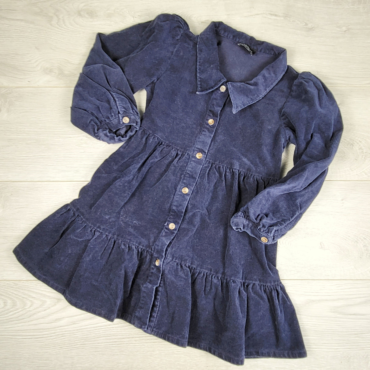 BNG2 - Bardot Junior navy heavier weight corduroy dress. Size 7 - Retails for $100 new