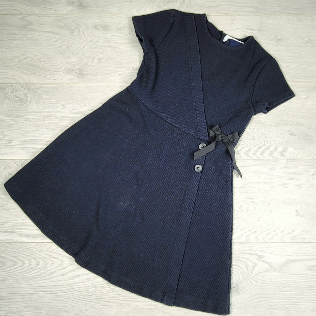 BNG2 - Zara navy textured knit dress. Size 9 (not stained - bad lighting)