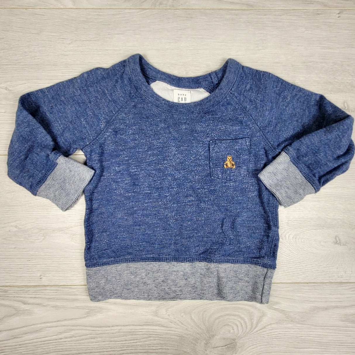 KDEL3 - Gap blue sweatshirt. Size 12-18 months