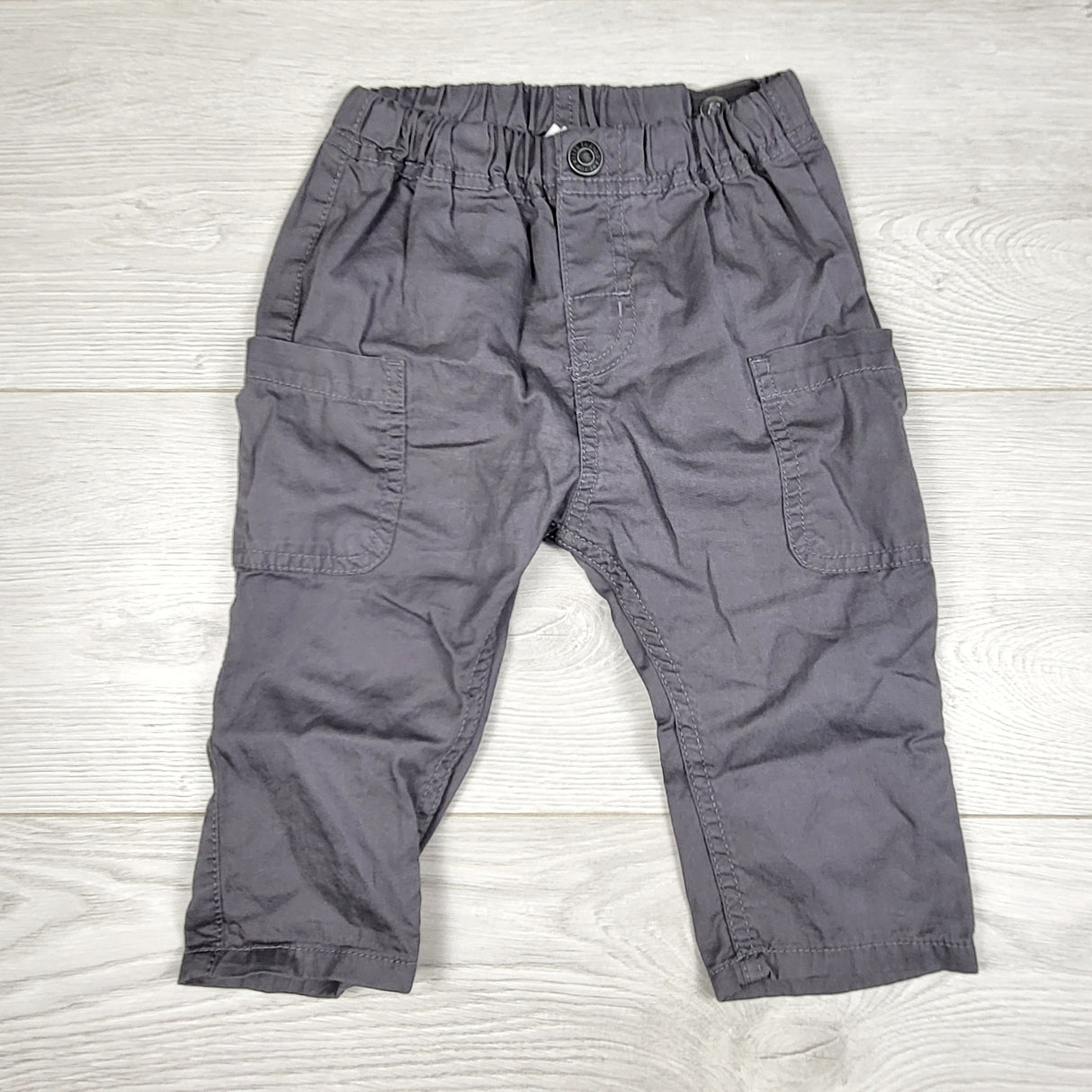 KDEL33 - H and M grey cargo pants. Size 6-9 months