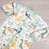 KDEL33 - Tuffy zippered cotton dinosaur sleeper. Size 6 months