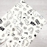 TSAM1 - Wonder Nation white leggings with doodles. Size 6/6X