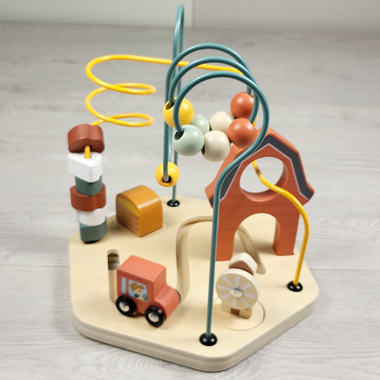GFST22 - Wooden table top activity bead maze. LOCAL pick up or delivery only