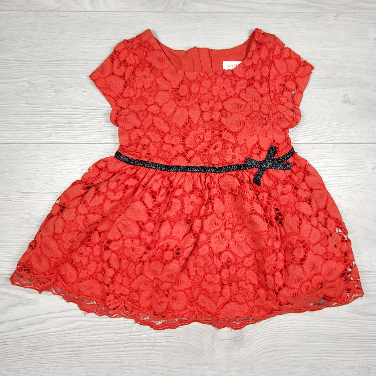 ORW1 - Joe red lace dress. Size 12-18 months