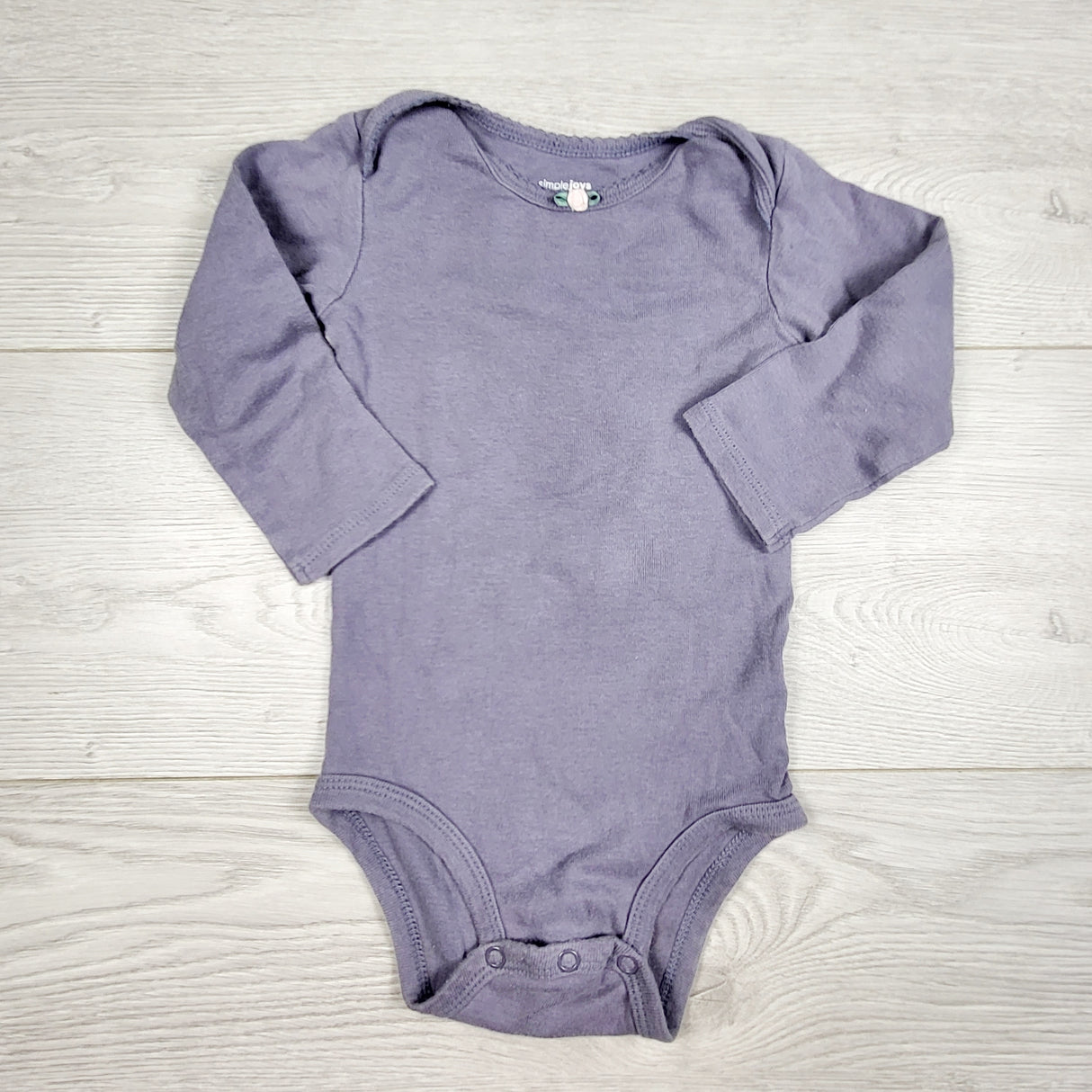 ORW1 - Simple Joys purple bodysuit. Size 12 months