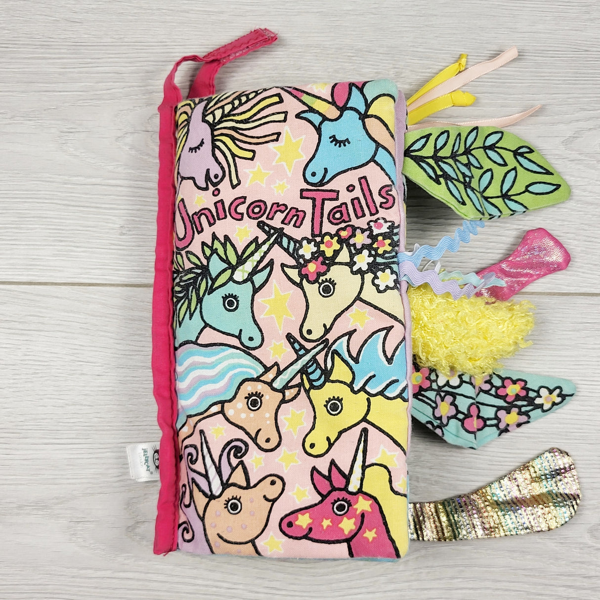 LHEP3 - Jellycat Unicorn Tails cloth book