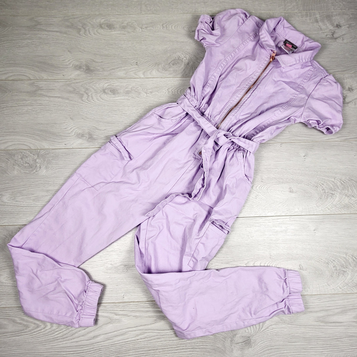 JKZ1 - Vince Camuto purple zip up jumpsuit. Size 10