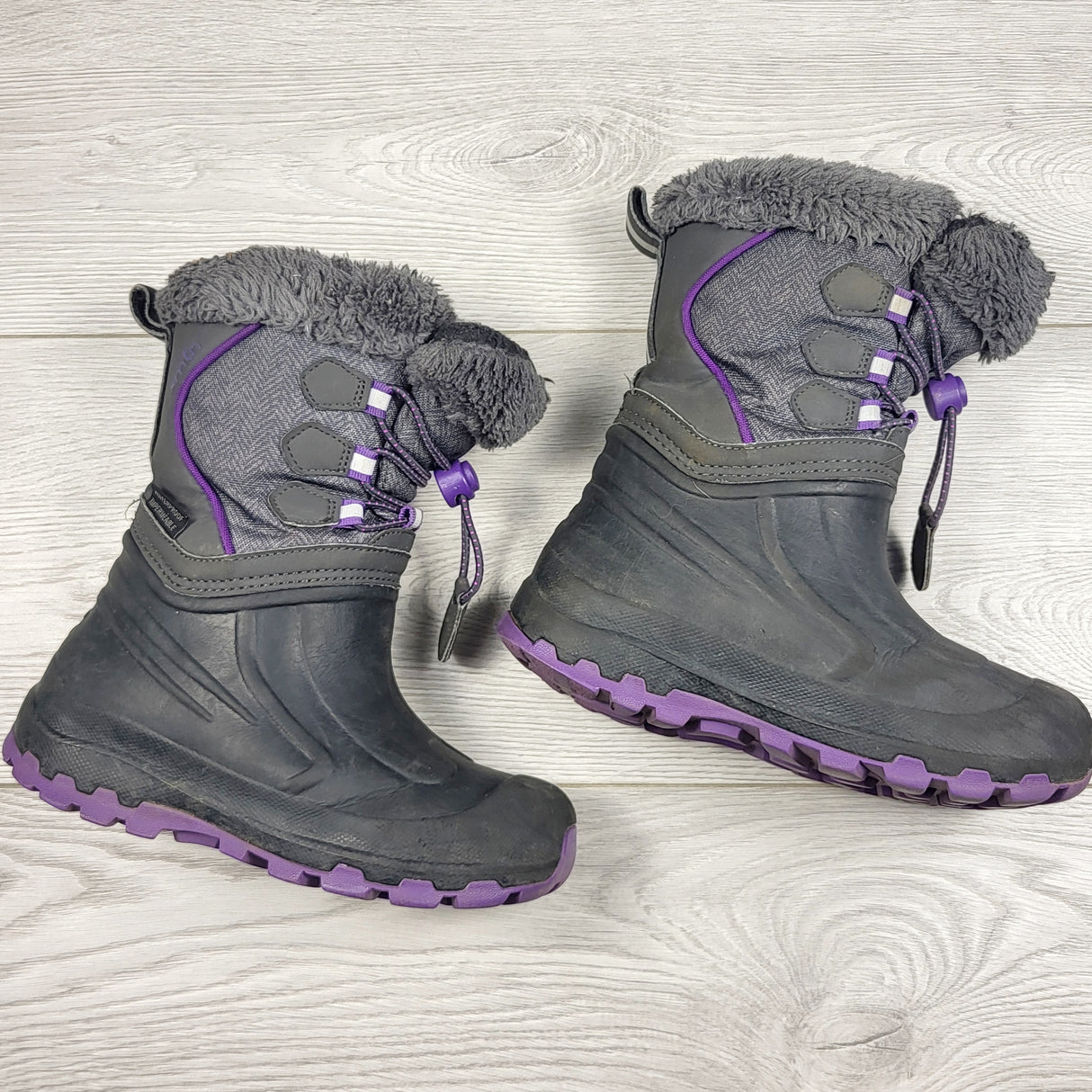 LHEP4 - XMTN purple and grey snow boots. Size 11