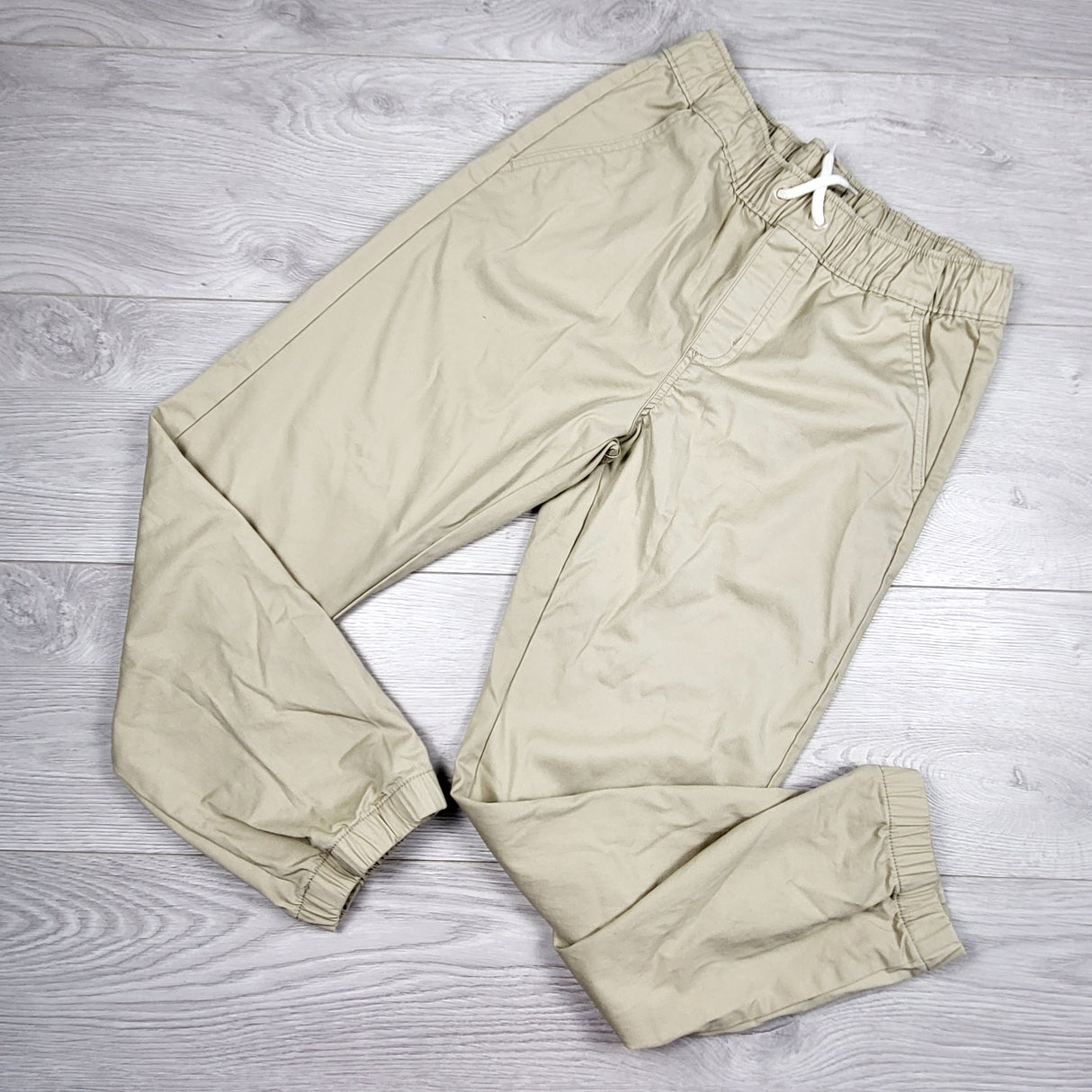 JKZ2 - Cat and Jack khaki drawstring joggers. Size 10
