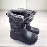 JKZ2 - XMTN grey and purple snow boots. Youth size 1