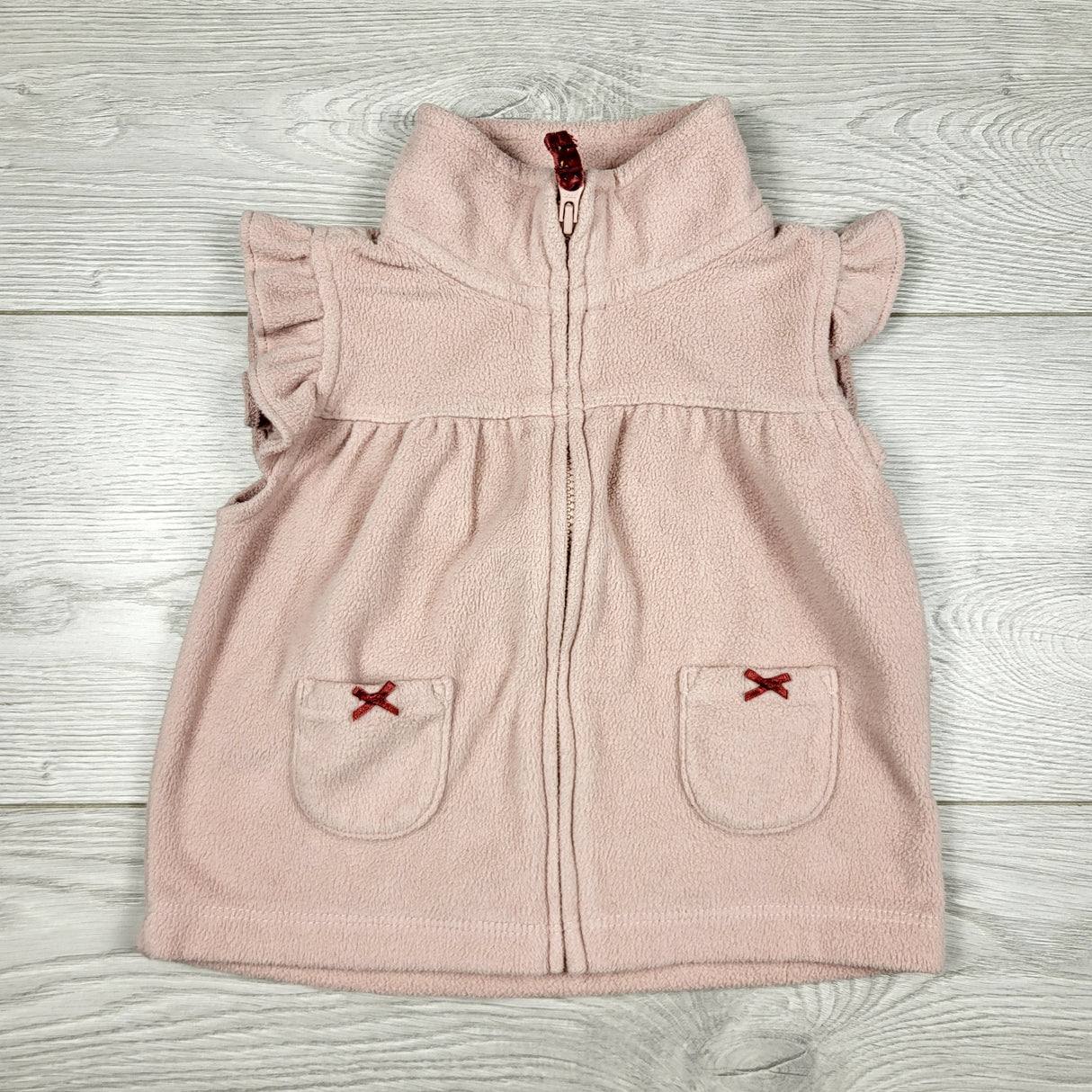COWN1 - Carters pink fleece vest. Size 9 months