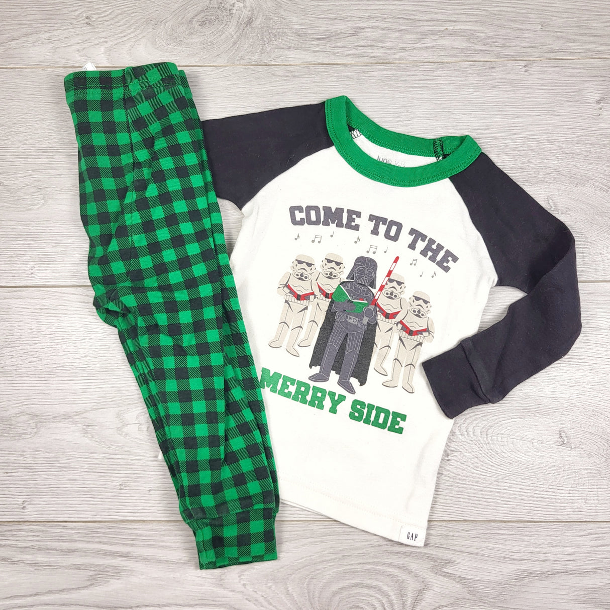 JEPR1 - Gap 2pc Star Wars "Come to the Merry Side" PJs. Size 12-18 months