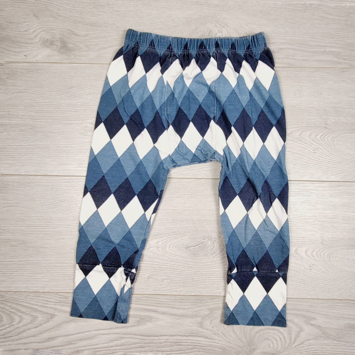 COHI1 - Kate Quinn blue diamond pattern pants. Size 4T