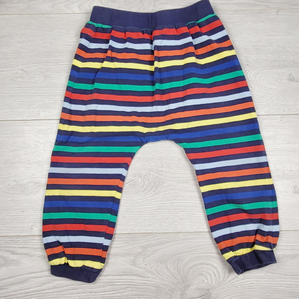 COHI1 - Mountain Warehouse navy striped cotton pants. Size 12-18 months