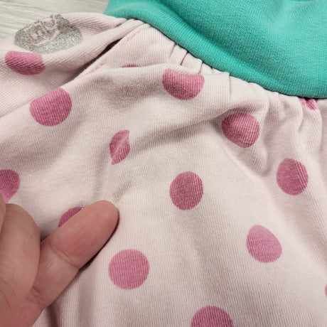 ESZ1 - Peekabo Beans pink polka dot skirt. Size 5T 🍁