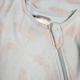 MCX1 - Wee Urban light blue and grey sleep sack with feathers. Size 18-36 Months
