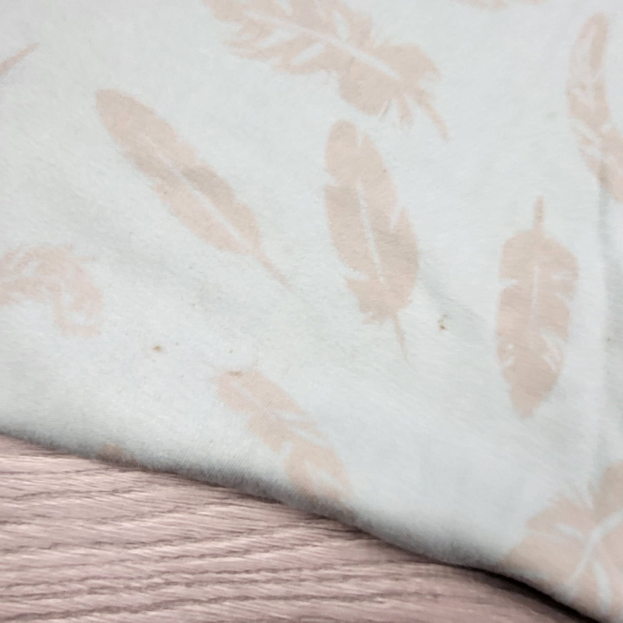 MCX1 - Wee Urban light blue and grey sleep sack with feathers. Size 18-36 Months