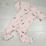 JEPR3 - Pekkle pink zippered cotton vegetable sleeper. Size 18 months 🍁