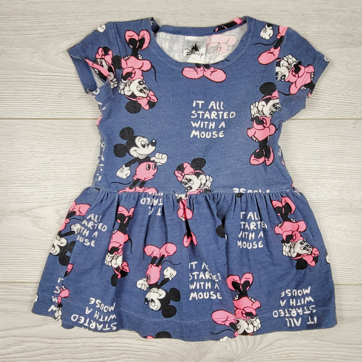 JEPR3- Bonds x Disney blue Minnie Mouse dress. Size 3-6 months