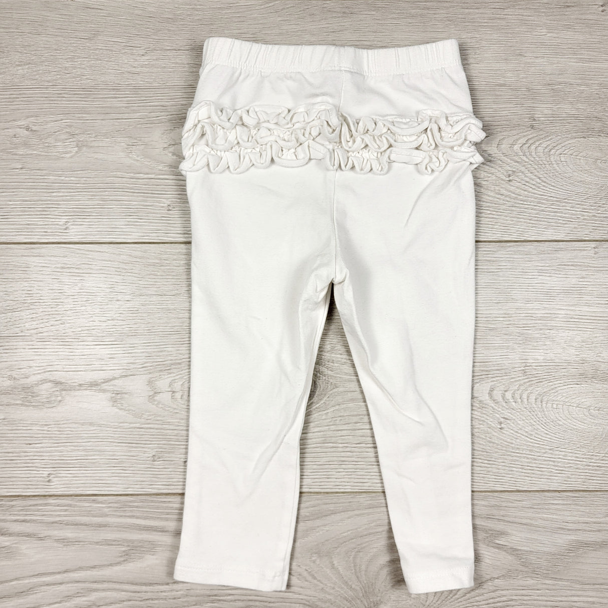 RBEN1 - Old Navy white leggings with ruffle bum. Size 18-24 months