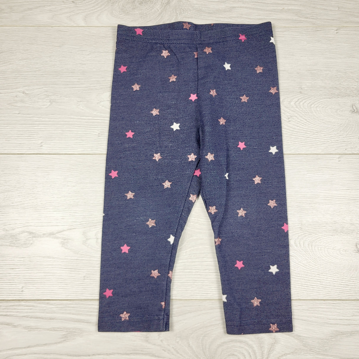 RBEN1 - Carters denim look leggings with stars. Size 18 months
