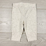 RBEN1 - Carters white speckled ribbed leggings. Size 3 months