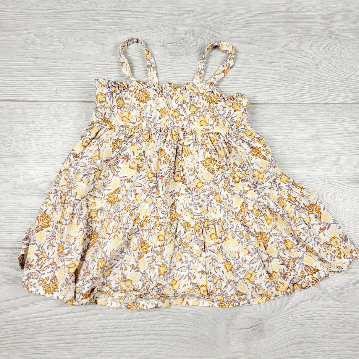 RBEN11 - Old Navy floral print sleeveless dress. Size 3-6 months