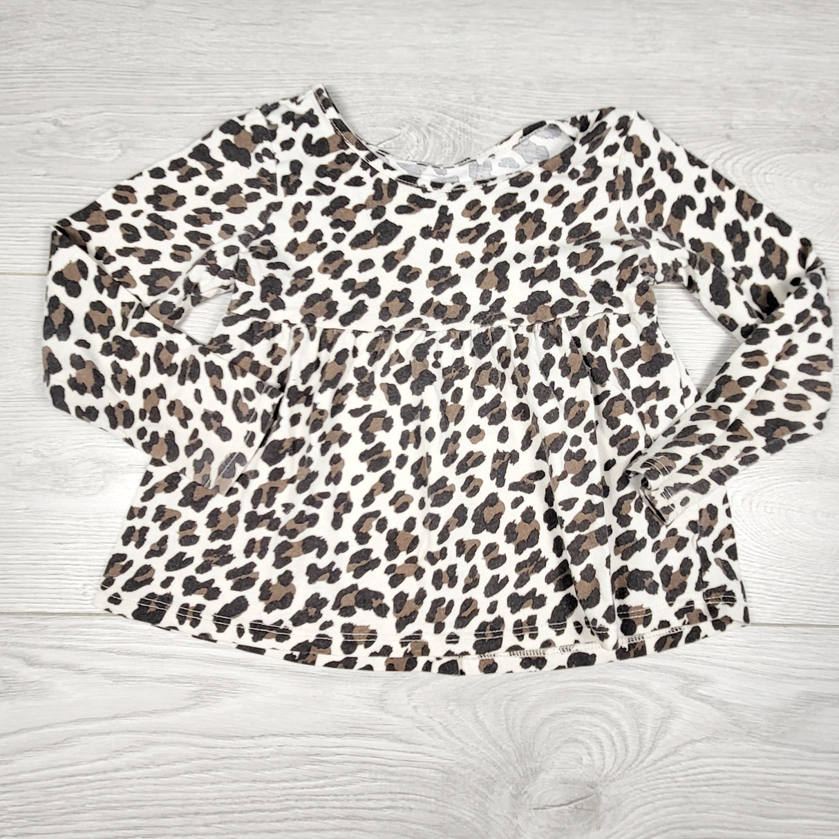 ECRS1 - Children's Place long sleeved leopard print top. Size 18-24 months