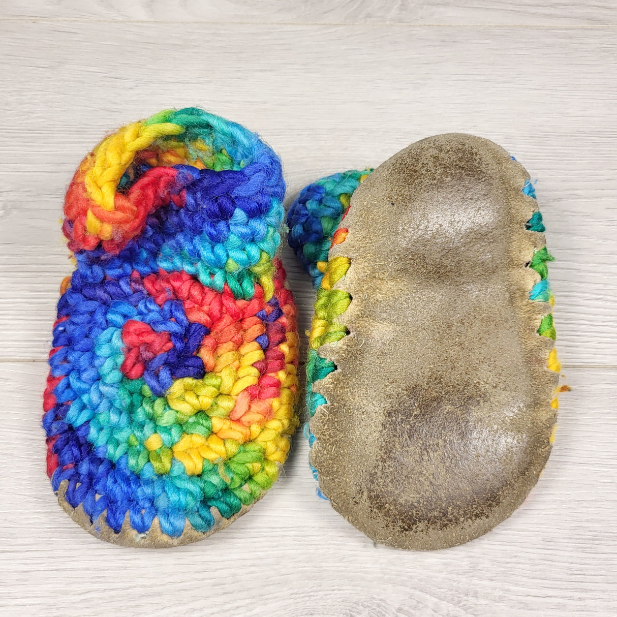MSK2 - Padraig rainbow slippers. Size like a 9