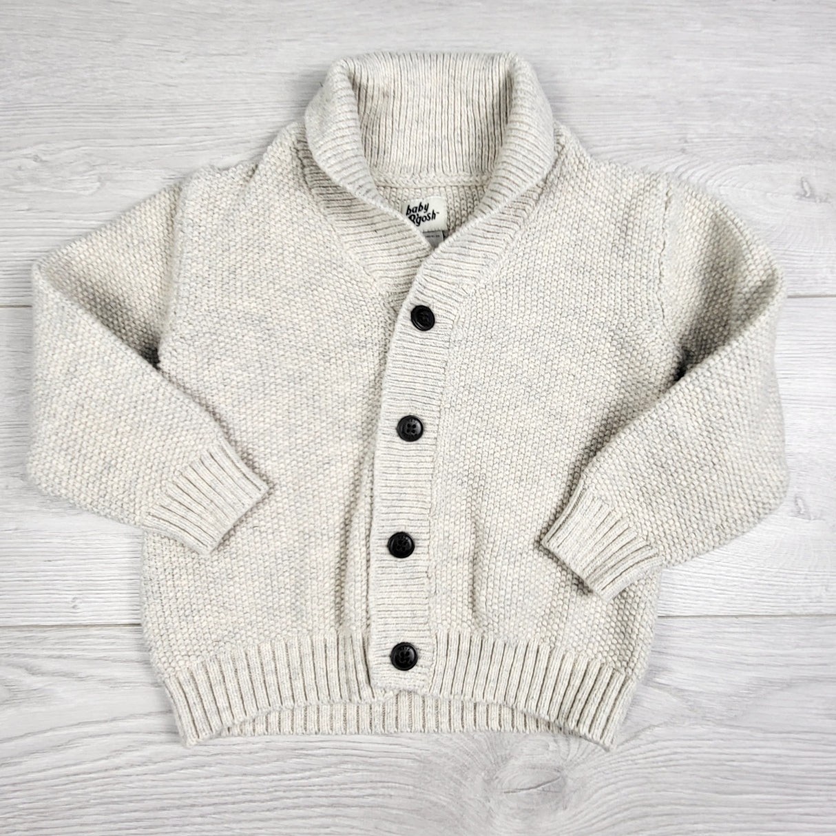LUGE11 - Baby B'gosh grey cardigan sweater. Size 24 months