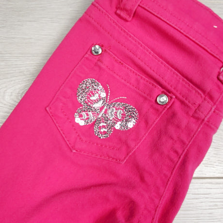 LUGE11 - Lulu Luv pink pants with sequin butterfly. Size 4T
