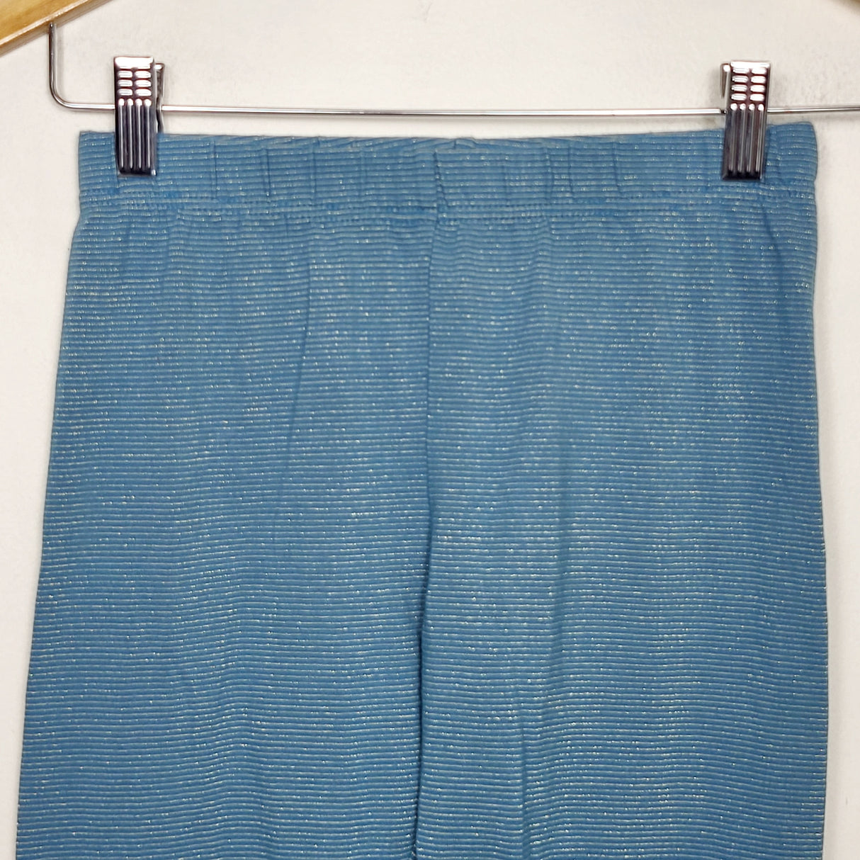MAWA1 - Carters teal and gold striped cotton leggings. Size 12