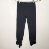 MAWA1 - Peekaboo Beans black leggings with ruffles at ankles. Size 10 🍁