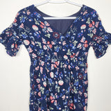 MAWA1 - Pastourelle NYC navy floral print wide leg romper. Size 10