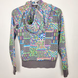 MAWA1 - TNA grey patterned zip up hoodie. ADULT size XS