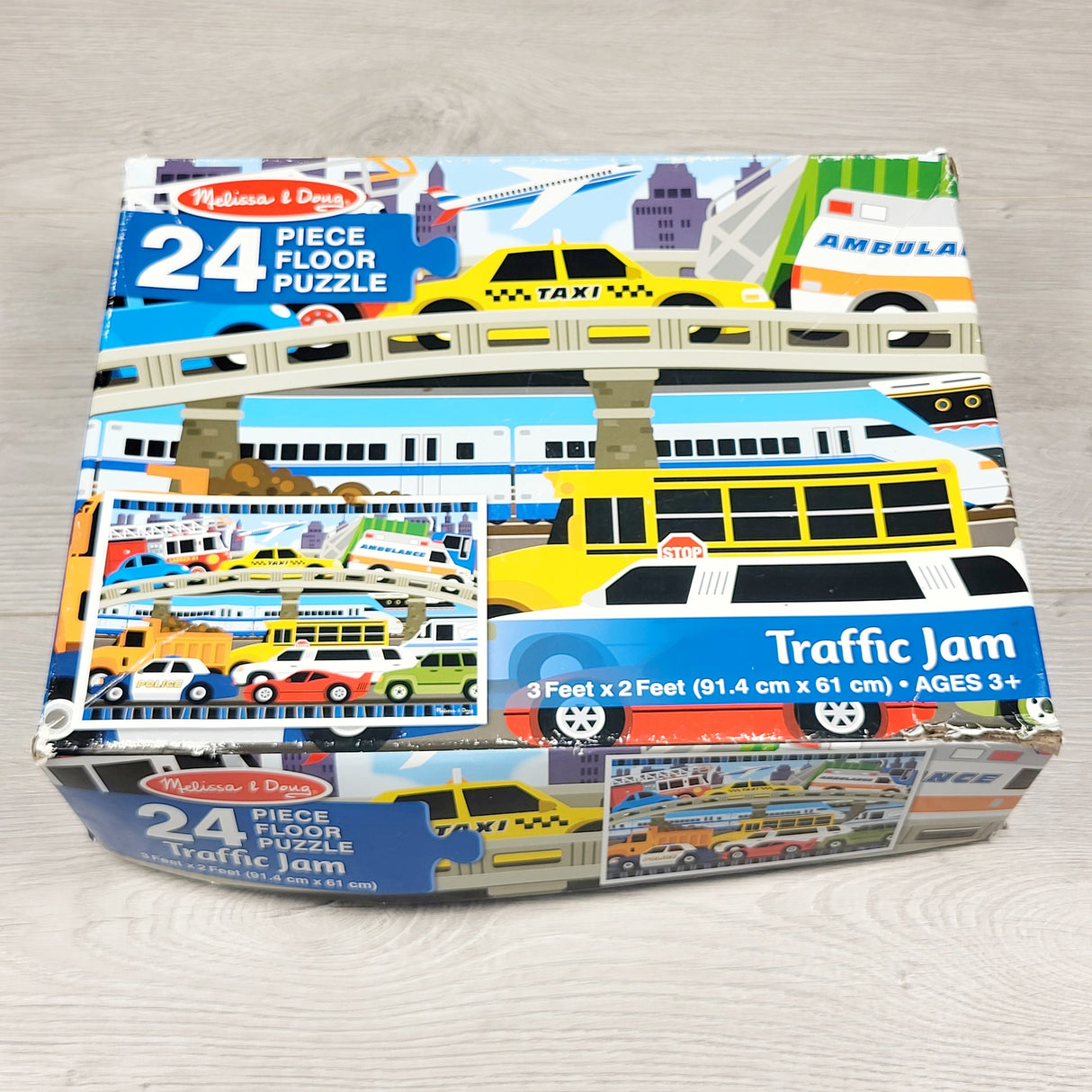 KLJ3 -Melissa and Doug Traffic Jam Floor Puzzle
