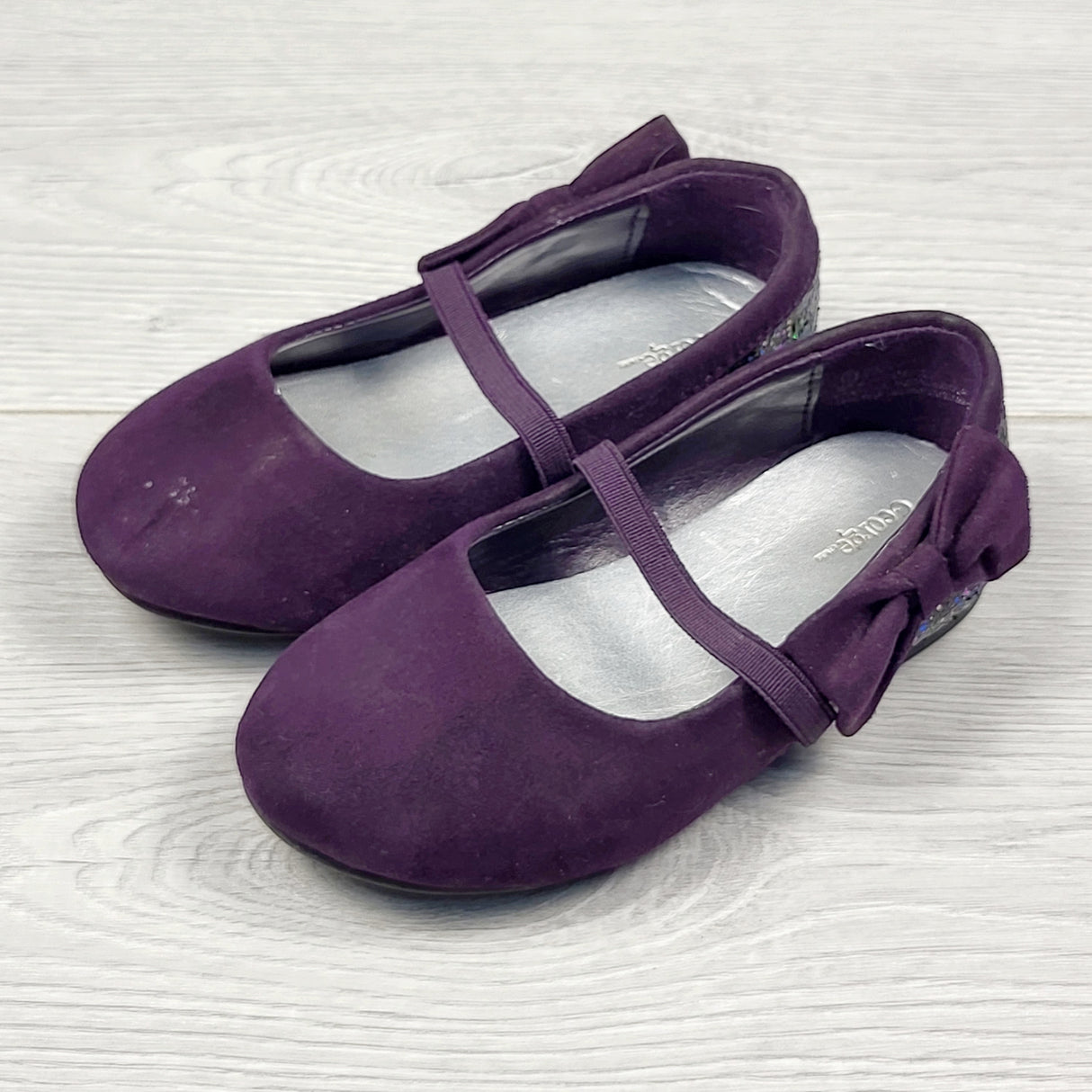 ADMX1 - George purple flats with glitter accents. Size 7