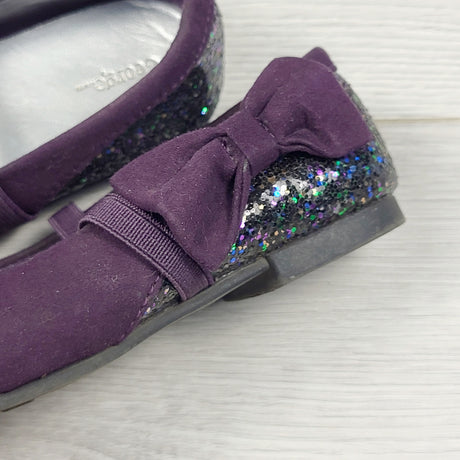 ADMX1 - George purple flats with glitter accents. Size 7