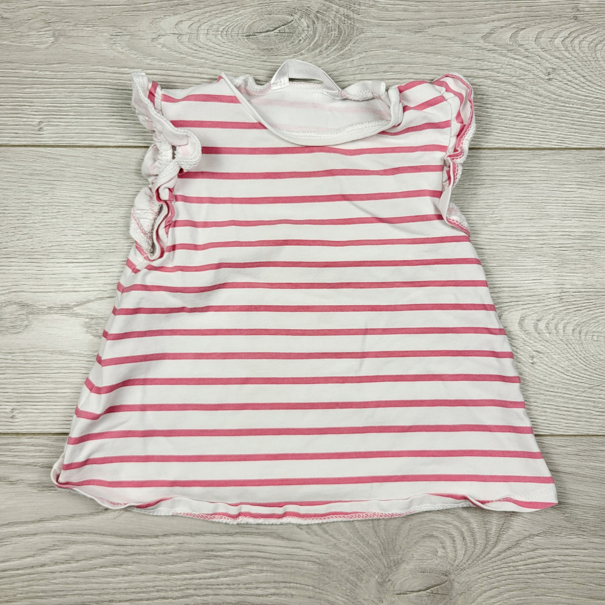 JGIB1 - Mayoral pink and white striped top. Size 6-9 months