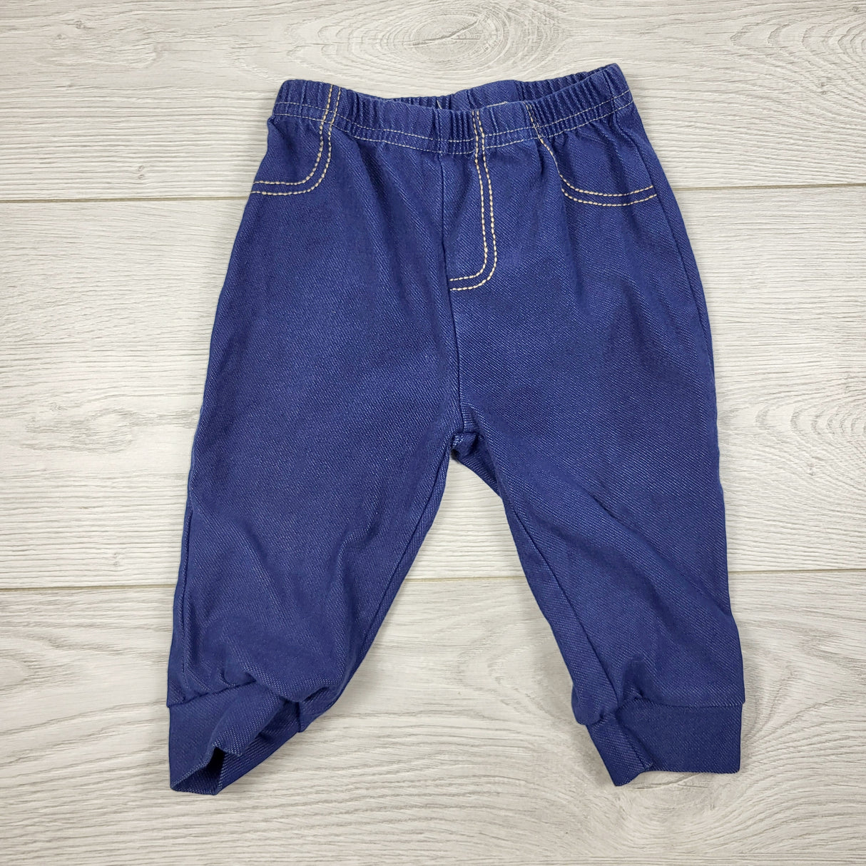 JGIB1 - Denim look cotton leggings. Size 6-9 months