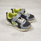 JLMB2 - Carters grey and black light up dinosaur shoes. Size 9