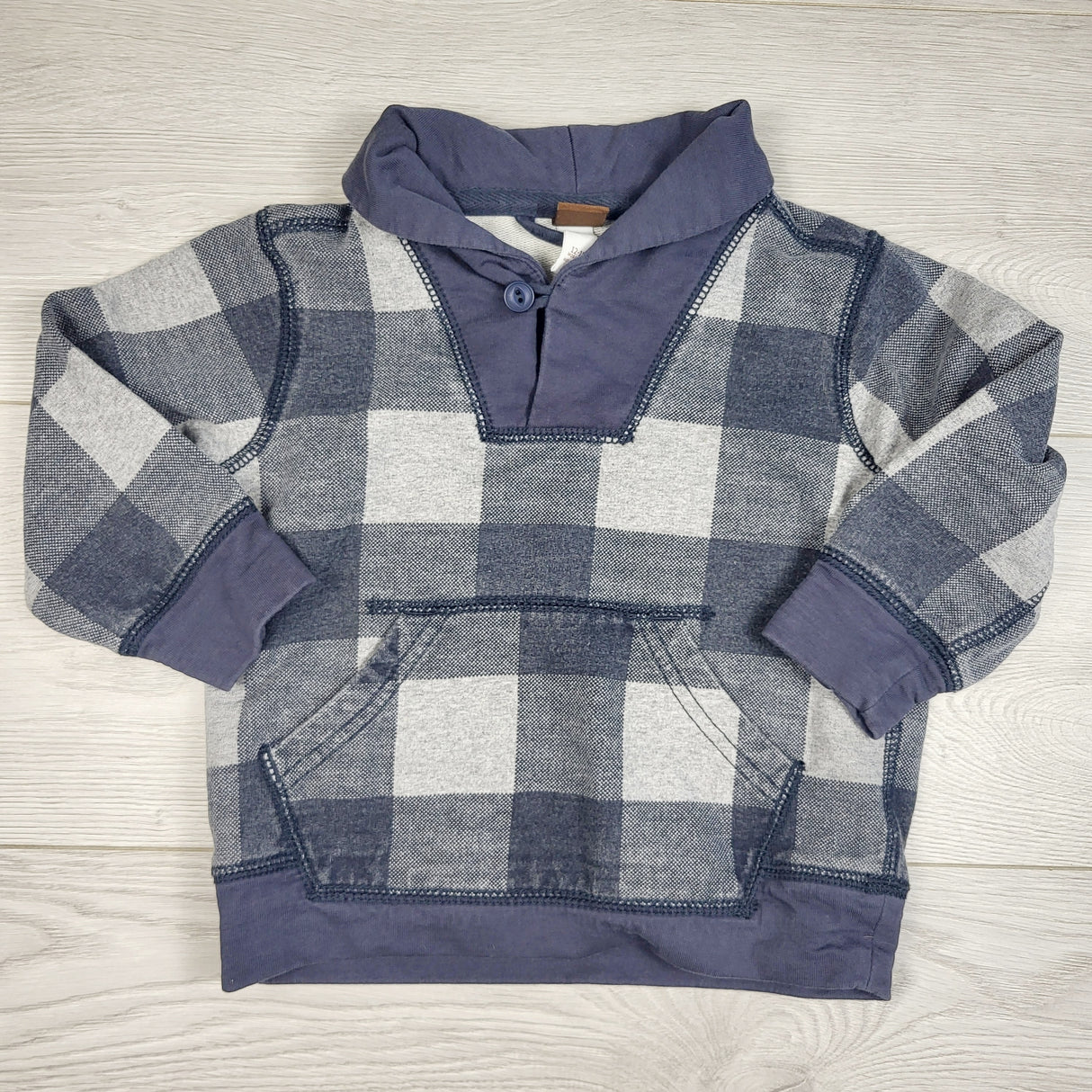 MAWA2 - Tea Collection plaid pullover. Size 12-18 months