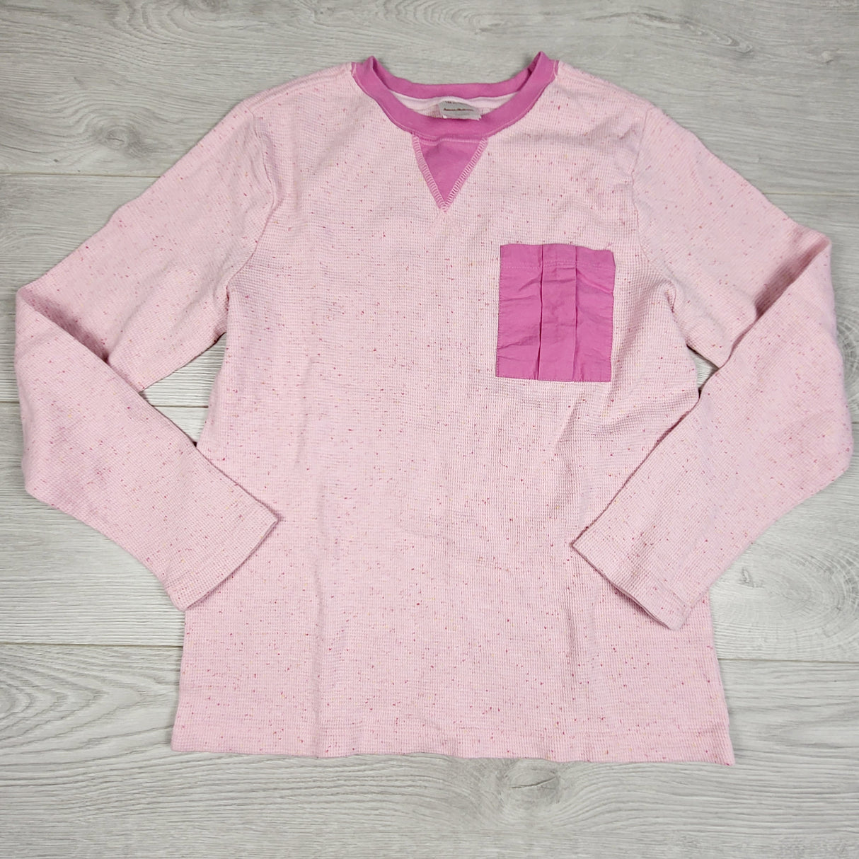 MAWA2 - Hanna Andersson pink waffle knit shirt. Size 12