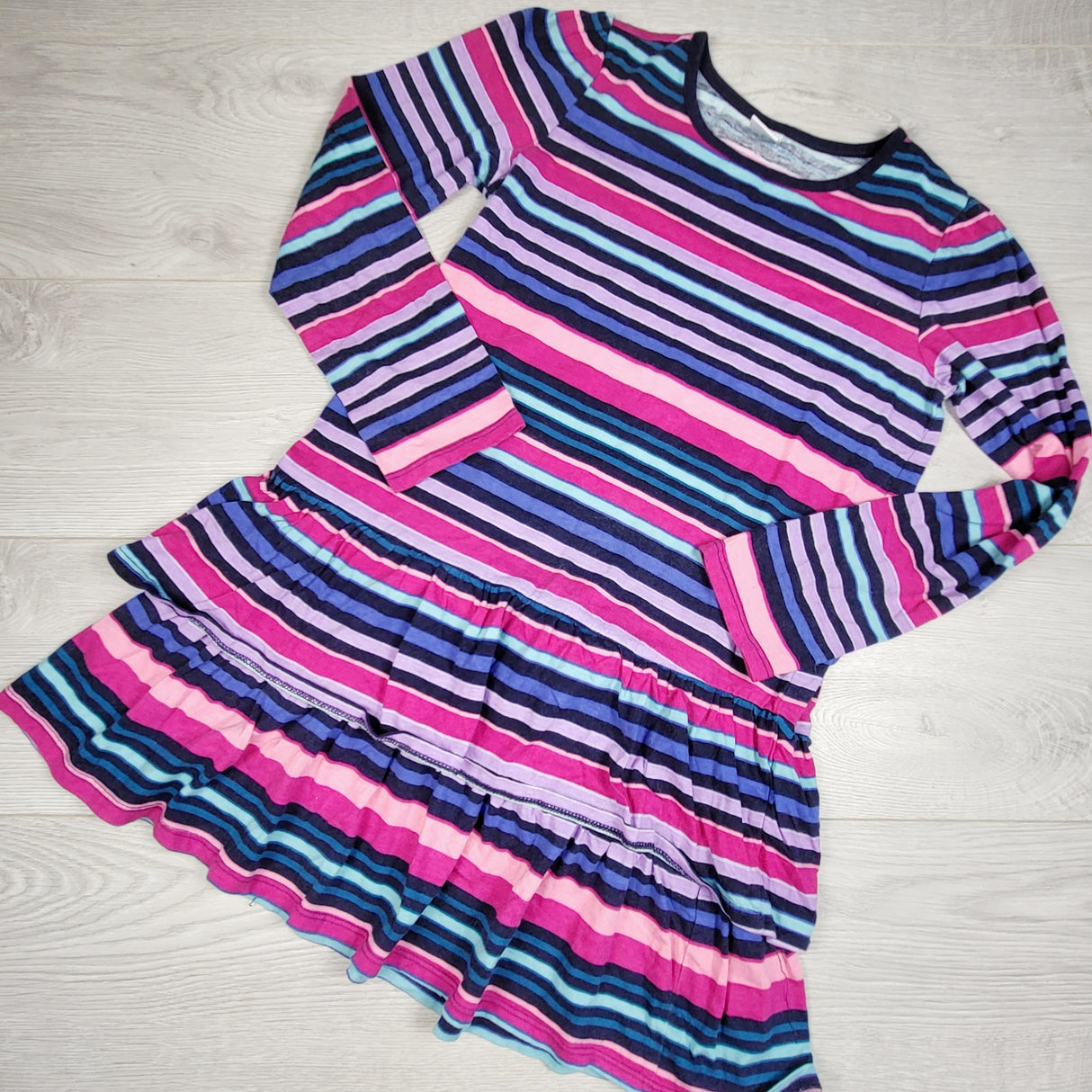 MAWA2 - Gymboree striped long sleeved cotton dress. Size 10/12