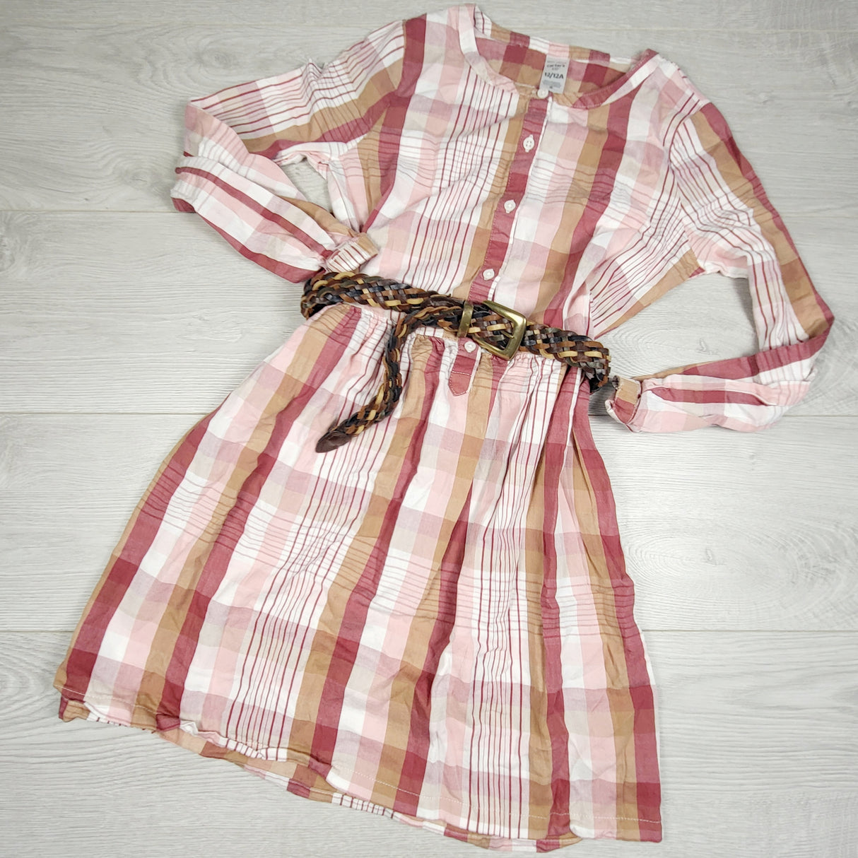 MAWA2 - Carters plaid belted dress. Size 12