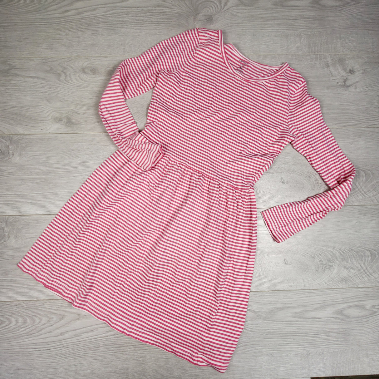 MAWA2 - Carters pink striped long sleeved dress. Size 12
