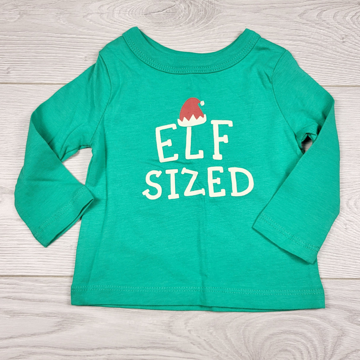 DMKY2 - Joe green "Elf Sized" long sleeved top. Size 0-3 months