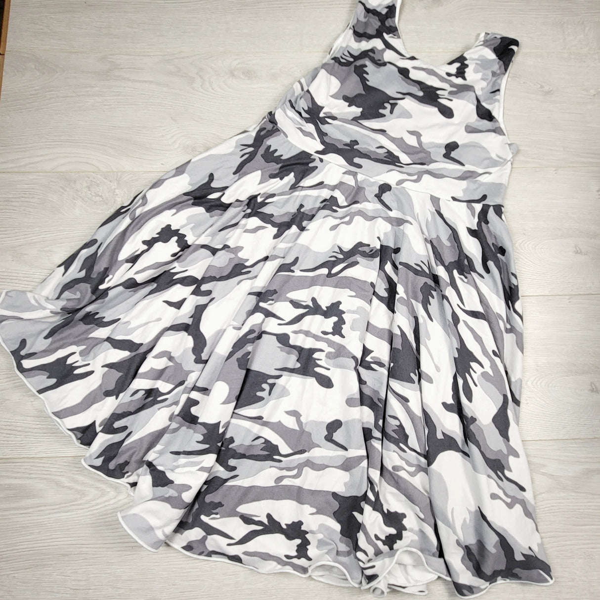 JLSN22 - Bobbin Tots camouflage twirl dress. Size 12