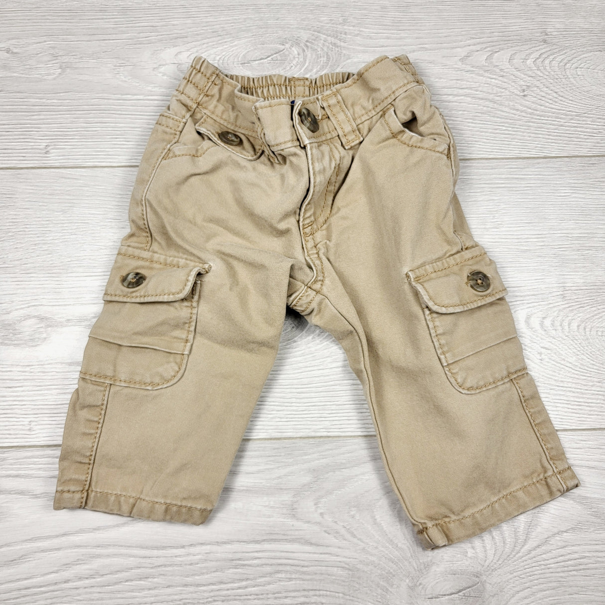 CHSP1 - Old Navy tan cargo pants. Size 0-3 months