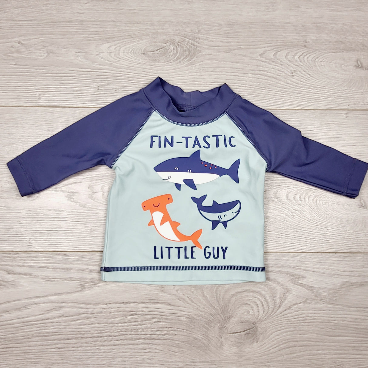 CHSP1 - Carters "Fin-tastic Little Guy" rash guard. Newborn size